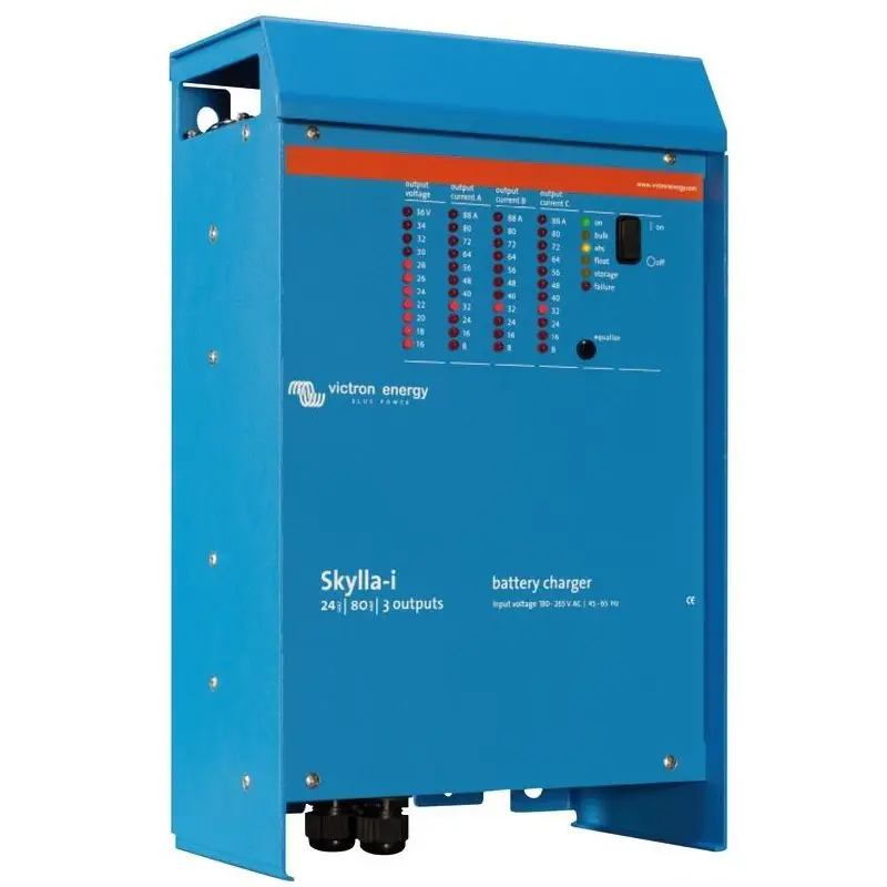 Caricabatteria Victron Skylla 80 Ah - Ricarica Sicura e Duratura per Batterie Nautiche con Tecnologia Avanzata e Funzionamento Parallelo. Pagamento Sicuro