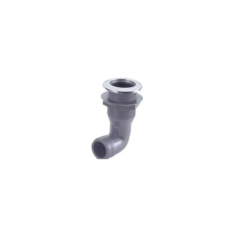 Scarico a Mare 90° in Nylon 1 1/2 con Battuta Frontale in Acciaio Inox Lucidato e Portagomma a 90° - Osculati Acquista Ora