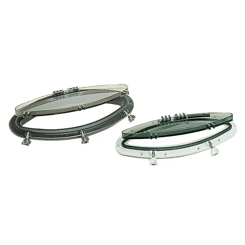 Ordina Subito Oblò ellittico Bomar bianco 203 x 470 mm con retina antizanzare e cristallo in policarbonato ad alta resistenza, viteria in acciaio inox.