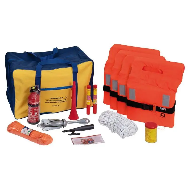 Non Perdere Kit Marsupio per 4 Persone - Navigazione Entro 3 Miglia, Completo di Borsa Multifunzionale da Cuscino
