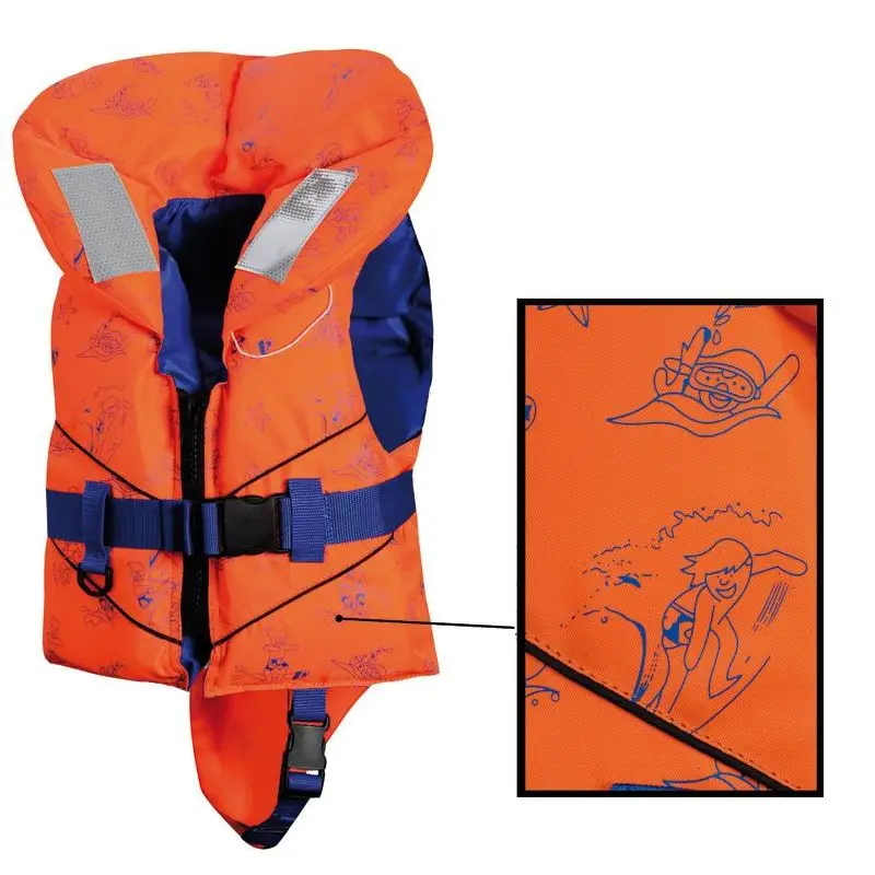 Giubbotto di Salvataggio Osculati SV-100 per Bambini 15-30 kg con Cerniera Frontale e Fibbie a Sgancio Rapido, Fischietto e Nastri Retroriflettenti. Obbligatorio entro 3 e 6 miglia. Saldi