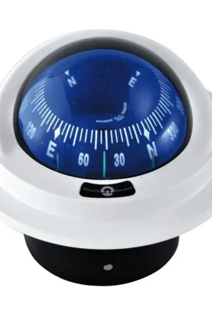 Compra Oggi Stesso Bussola compatta Idra con rosa blu e illuminazione LED - Sospensione semi-cardanica e lettura frontale 5° per nautica e vela