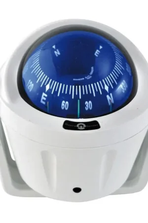 Bussola Compatta Idra con Rosa Blu e Illuminazione LED Notturna per Vela e Nautica - Lettura Frontale e Sospensione Semi-Cardanica Interna Consegna Rapida