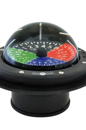 Offerta Speciale Bussola Tattica Riviera 3 Nera con Rosa Piana a 4 Colori e Divisione di 5° - Cardano Interno