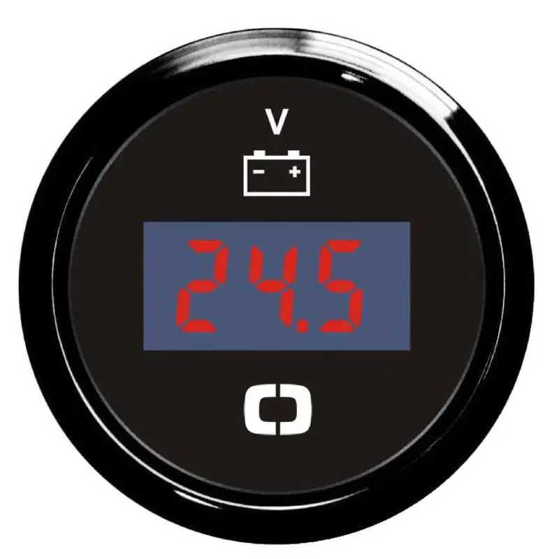 Voltmetro Digitale Osculati 8/32 V con Quadrante Retroilluminato Rosso e Giallo - Colore Nero Di Tendenza