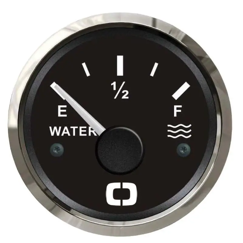 Compra Adesso Indicatore di livello acqua 240/33 ohm nero lucido con quadrante retroilluminato rosso e giallo - Osculati