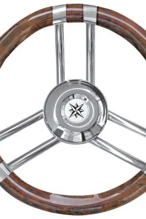 Volante con razze in Acciaio Inox - Universale per Ultraflex, Morse e Teleflex Occasione