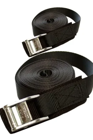 Coppia Cinghie di Fissaggio Optiparts 25mm x 6m con Fibbia Cam-action - Perfette per Carico e Trasporto Barche Di Tendenza