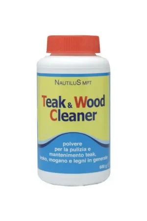 Pulitore in polvere per teak e legno Nautilus Teak e Wood Cleaner 600g - Cecchi Gustavo, detergente efficace per la cura di teak, iroko e mogano, rimuove macchie di umidità e ripristina la bellezza del legno. Vendita Finale