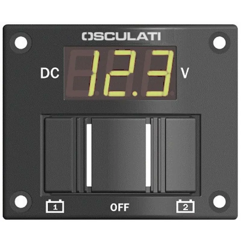 Pannello Tester Digitale per 2 Batterie con Interruttore - IP56 - Osculati - Tester per Nautica e Vela Spedizione Espresso