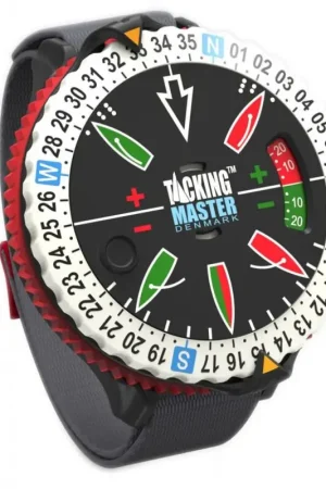 Dispositivo da polso TackingMaster per tattica regata - Strumento meccanico per navigatori e timonieri pratico e robusto con cinturino in nylon e custodia da cintura. Vendita Finale
