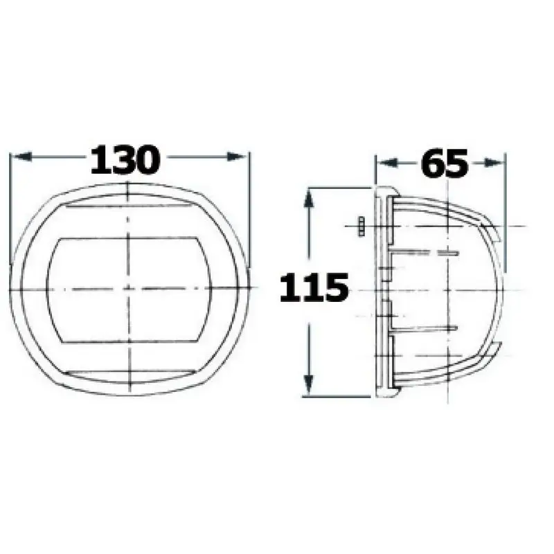 Prezzo Di Fabbrica Fanale Maxi 20 Poppa Bianco/Nero 24 V per Imbarcazioni fino a 20 m - Certificato COLREG72