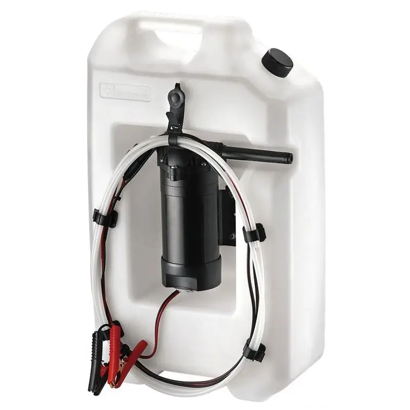 Direttamente Dal Produttore Kit cambio olio 12 V con tanica da 13,5 litri e pompa elettrica per barche e nautica