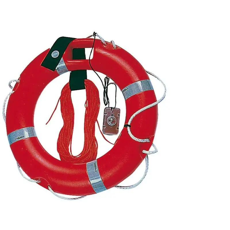 Non Perdere Anulare con boetta e cima 40 x 64 cm - Completo di boetta Sealux 30.432.00, fascia porta-salvagente e cima regolamentare 400 kg