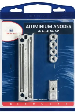 Acquista Ora Kit anodi in alluminio Tecnoseal per motori Suzuki 90/140 HP - Protezione anticorrosione per barche e nautica