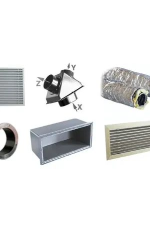 Novità Kit Accessori Aria 2 Uscite Versione C - Condizionatore e Riscaldamento Nautico con Ventilatore Orientabile e Display di Controllo in Acciaio Inossidabile