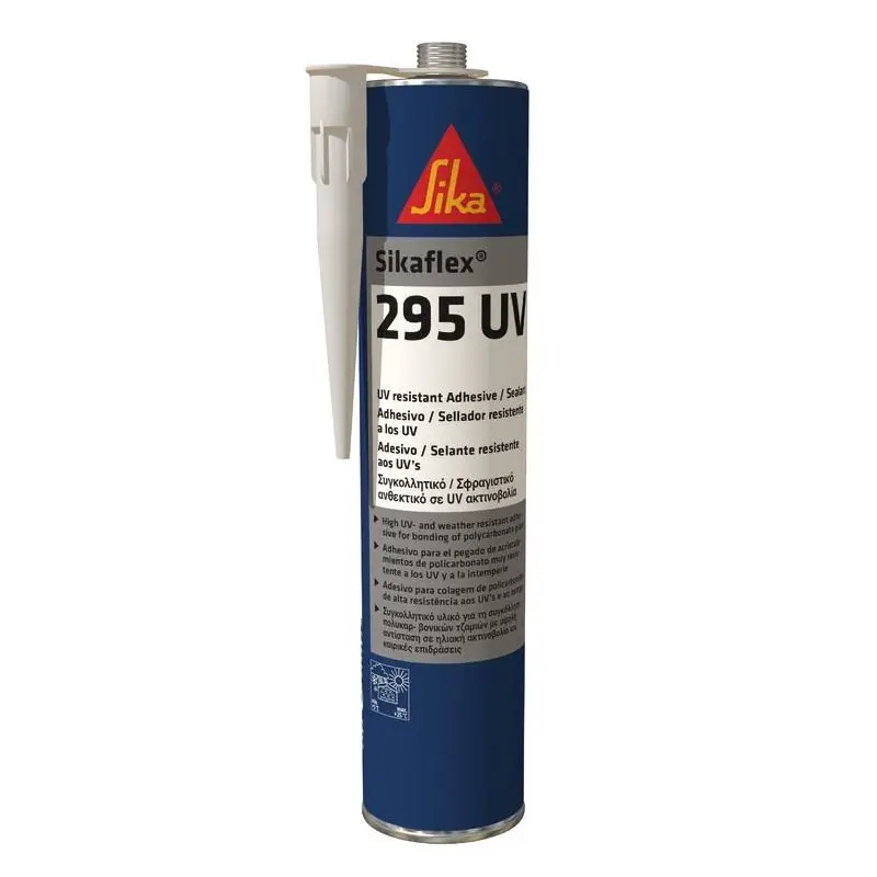 Sikaflex 295 UV Nero 600 ml - Adesivo Sigillante Poliuretanico per Vetro in Plexiglass, Lexan e Policarbonato, Resistente agli UV Compra Oggi Stesso