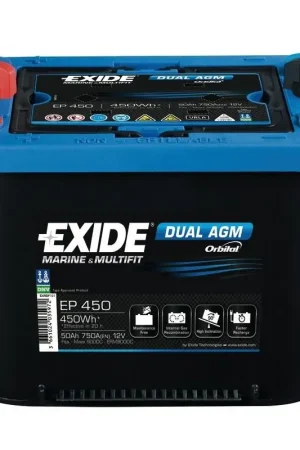 Batteria EXIDE Maxxima AGM 50Ah - Potenza Avviamento Superiore, Zero Manutenzione, Resistente alle Vibrazioni e agli Estremi Termici per Barche e Nautica - Garanzia 24 Mesi Subito Disponibile