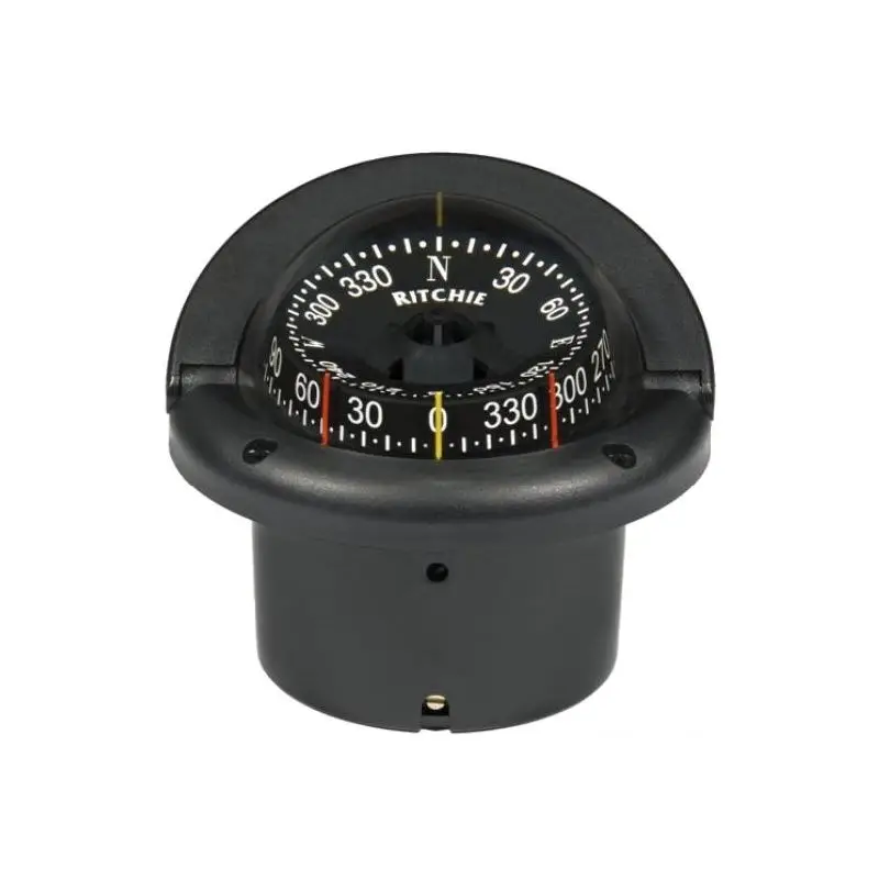 Reso Gratuito Bussola Ritchie Helmsman 33/4" Nera Frontale per Nautica e Vela - Precisione e Affidabilità in Mare