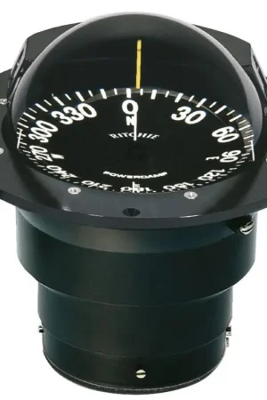 Bussola Ritchie Globemaster 5 Incasso Nera/Nera con Illuminazione Notturna a LED e Quadrante di Lettura a 5° per Navigazione Nautica Pagamento Sicuro