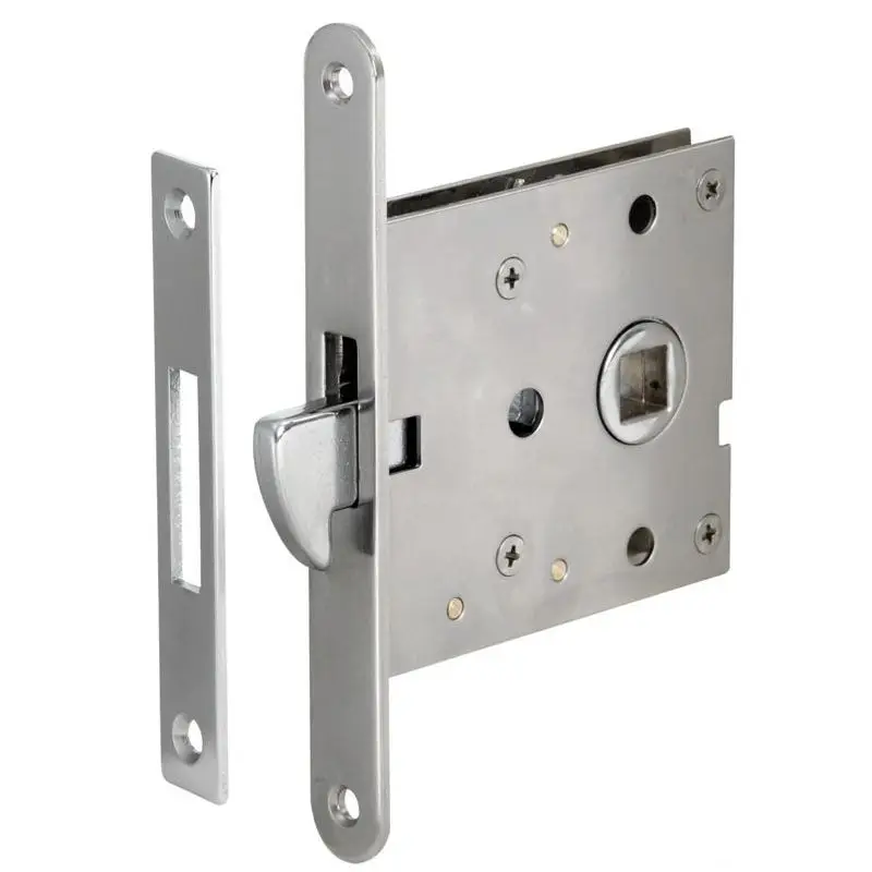 Nuovo Arrivo Serratura da incasso in ottone cromato per porte scorrevoli - Soluzione elegante e resistente per imbarcazioni e spazi ristretti