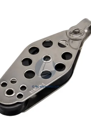 A Buon Prezzo Bozzello a violino Viadana a due pulegge Ø38-25mm con carico di rottura 650 kg e peso di 62 gr, scotta max 8 mm