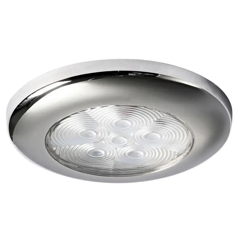 Plafoniera LED Bianca Senza Incasso per Nautica - Corpo in ABS e Ghiera in Acciaio Inox Nuovo Arrivo