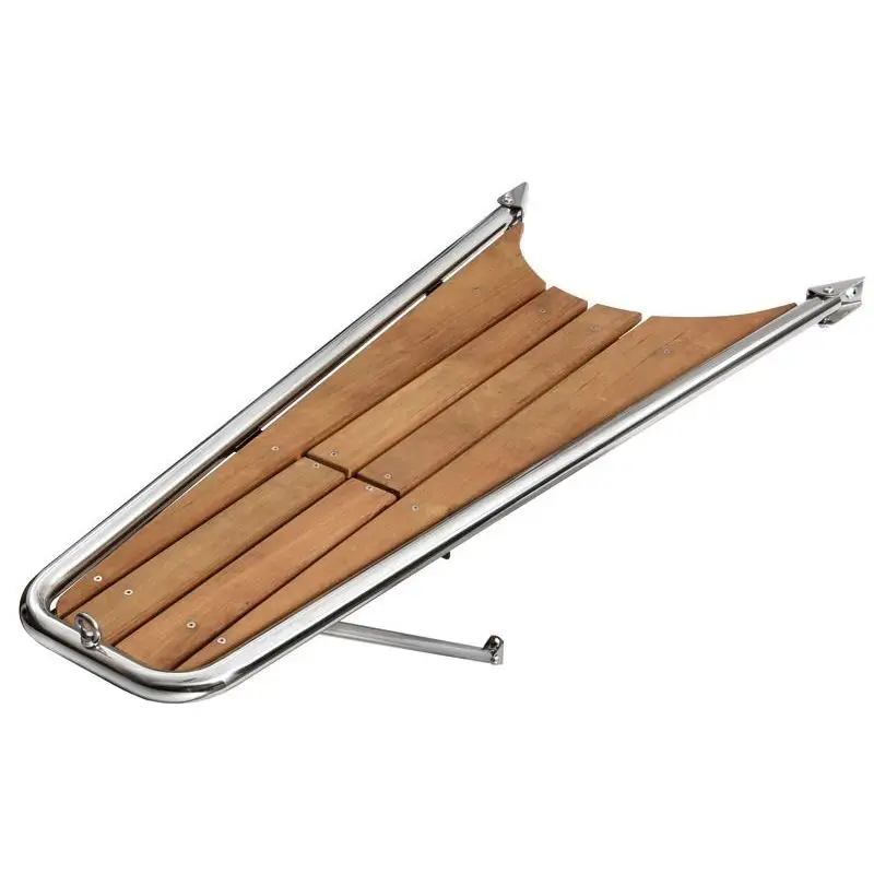 Delfiniera Racing Performance Heavy Duty in Acciaio Inox AISI 316 con Grigliato in Teak e Alloggiamento Regolabile per Musone - Ancore fino a 20 kg e Attacco per Gennaker/Code-0 Prezzo Scontato
