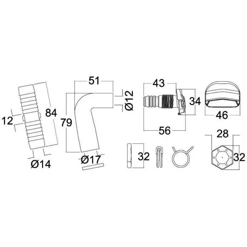 Subito Disponibile Ricambio per WC elettrici TECMA Kit immissione acqua pulita bianco