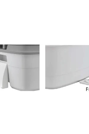 WC Chimico Porta Potti THETFORD - Toilette Portatile Innovativa e Funzionale per Imbarcazioni in Colore Bianco e Grigio, Design Rivoluzionario, Senza Necessità di Impianto Esclusivo