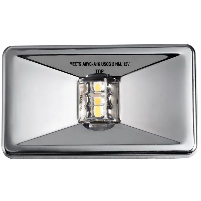 Consegna Rapida Fanale rettangolare Mouse Stern in acciaio inox per montaggio su specchio di poppa per imbarcazioni