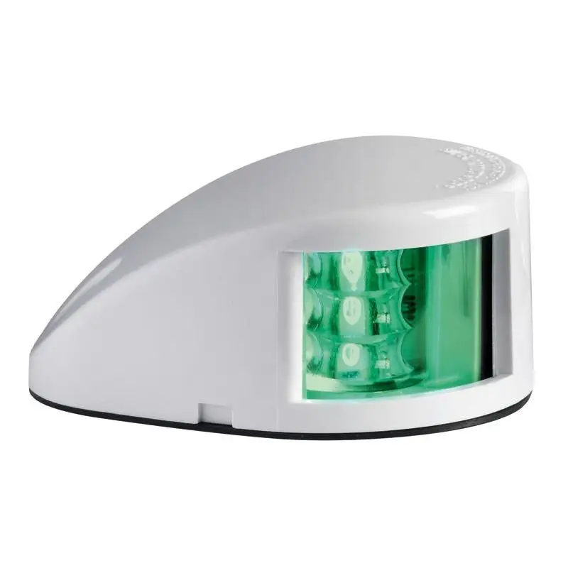 Economico Fanale di via Mouse Deck Verde per Imbarcazioni fino a 20 m - Corpo ABS Bianco - Osculati