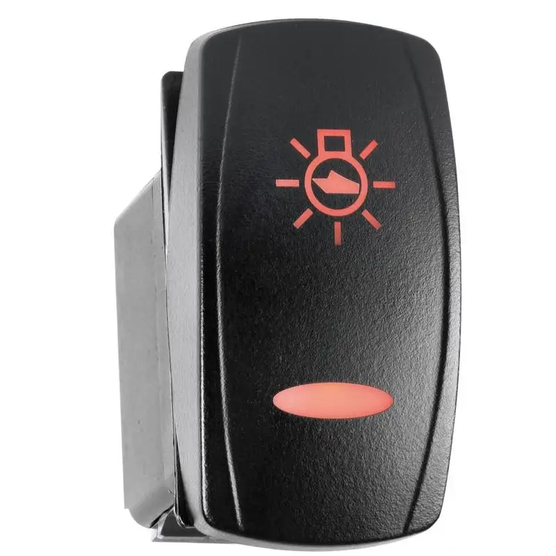Interruttore a Bascula Impermeabile Marina Top ON-OFF-ON Bipolare 20A/12V e 10A/24V con LED di Segnalazione e Illuminazione Utenza - Impermeabile IP56 - Osculati Spedizione Espresso