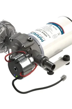Compra Oggi Stesso Pompa autoadescante con ingranaggi in PEEK, controllo elettronico della pressione fino a 2.5 bar, portata 36 l/m, corpo in ottone nichelato, protezione da cortocircuiti e sovratensioni.
