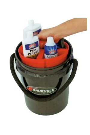Occasione Imperdibile Vano Porta-Detersivi Shurhold per Nautica - Secchio UV Resistente con Base Antiscivolo e Portaoggetti per Pulizia Barche e Vele