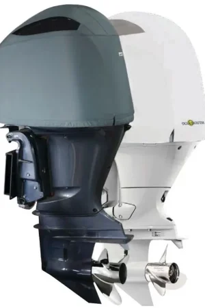 Coprimotore Oceansouth Grigio per Yamaha 225-300 HP - Protezione per Storage in Area Aperta, Sagomato Specificamente per il Modello Nuova Collezione
