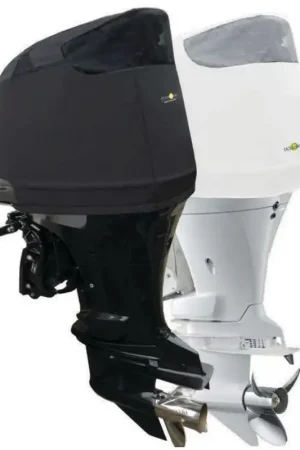 Promozione Coprimotore Oceansouth per Suzuki 40-60 HP - Protezione Sagomata Nera per Storage In Area Aperta