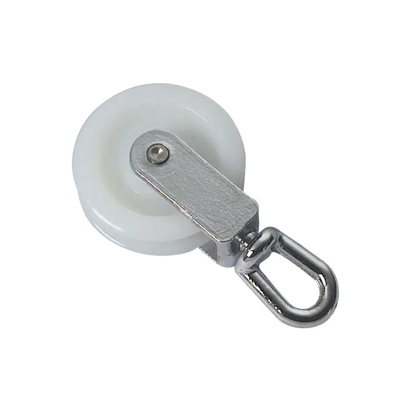 Carrucole in nylon con supporto in ottone argento cromato - Foresti e Suardi - Nautica e Vela con occhiello Di Tendenza