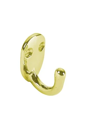 Appendiabiti in ottone giallo lucido Foresti e Suardi - Elegante accessorio per nautica e design d'interni Ultime Pezzi