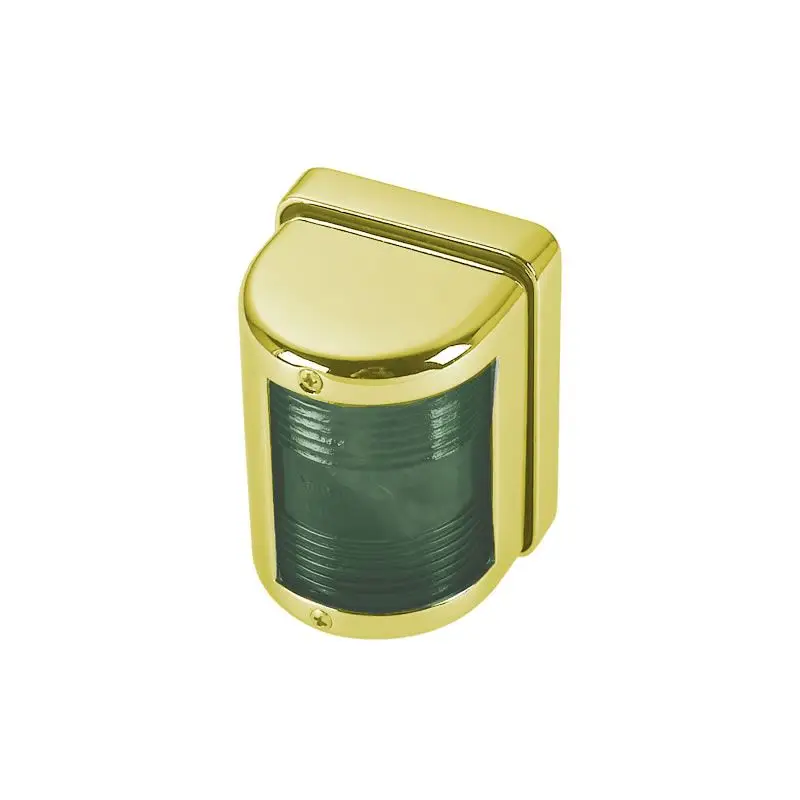 Fanale di via laterale destro in ottone giallo lucido - Foresti e Suardi, fissaggio a 4 viti, per nautica e barche. Soddisfatti O Rimborsati