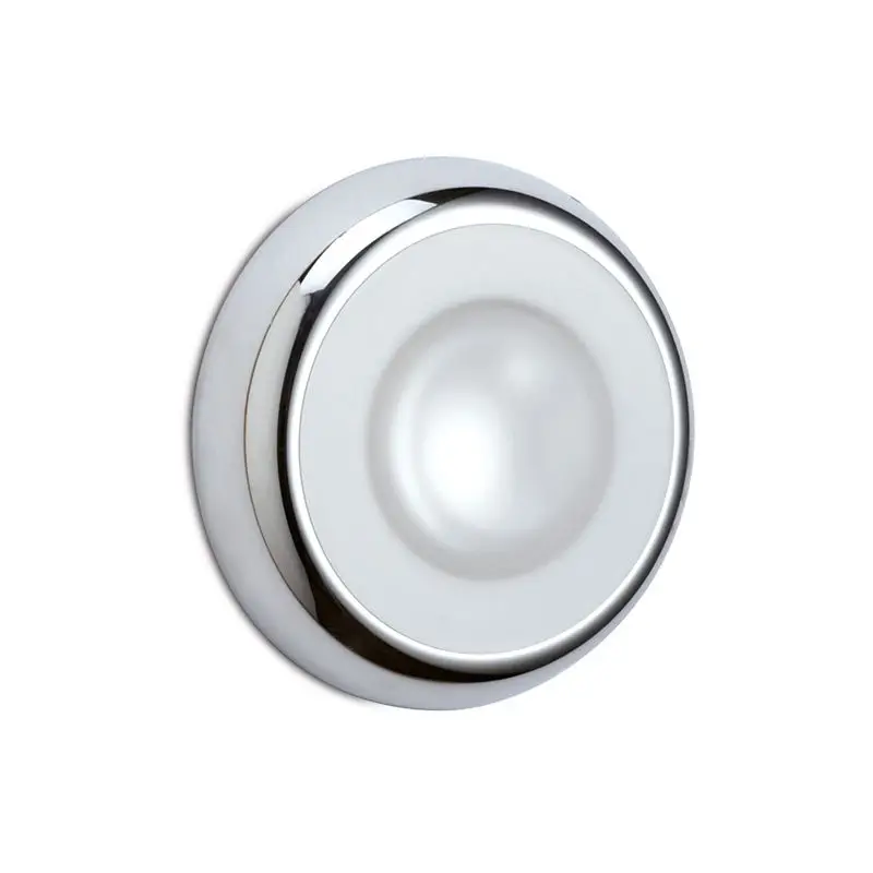 Plafoniera ANTARES in Ottone Argento Cromato Alogena - Foresti e Suardi - Illuminazione Interna Nautica con Corpo in Tecnopolimero e Ghiera Estetica in Ottone pressofuso Must-Have