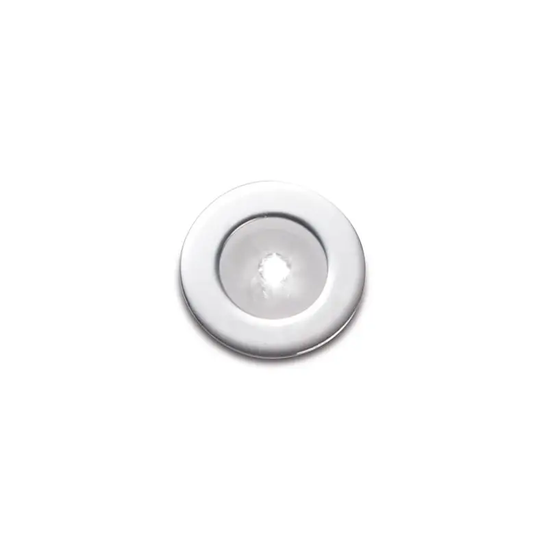 Luce di Cortesia per Esterni CIRCINUS T in Ottone Argento Cromato con LED Rosso - Foresti e Suardi Direttamente Dal Produttore