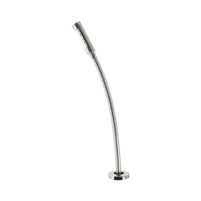 Luce da lettura da incasso Foresti e Suardi SERPENS in ottone argento Cromato LED 4000 °K Bianco con tubo flessibile e corpo trattato galvanicamente Promozione