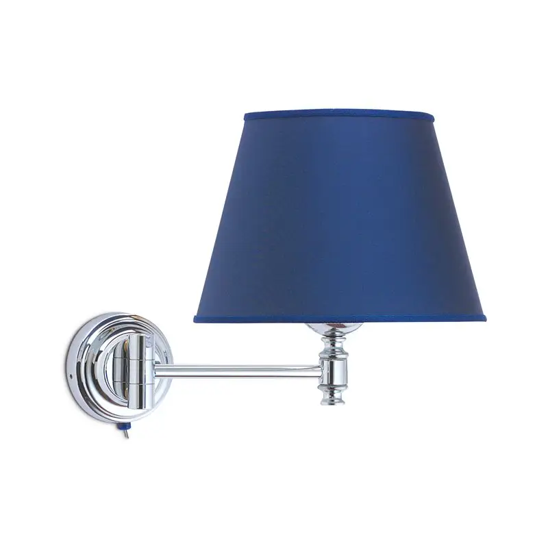 Applique da Interno Foresti e Suardi CYGNUS SMALL Verniciato E14 12/24 Volt Avorio - Corpo e Braccio Orientabile in Ottone con Paralume in Seta Offerta Speciale