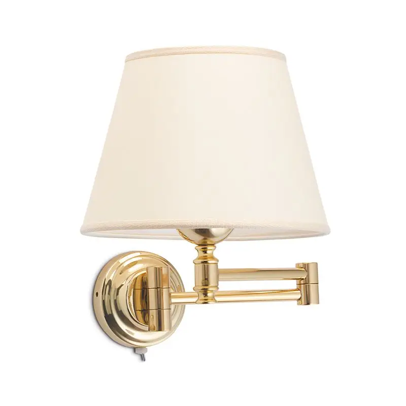 Applique Interno Foresti e Suardi Cygnus E14 250 Volt Rosso con Paralume in Sete e Corpo Orientabile in Ottone - Illuminazione Elegante per Barche e Ambienti Nautici Affare