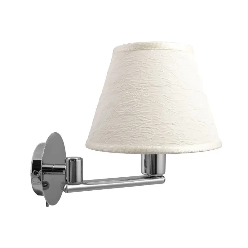Applique da Interno MAIA in Ottone Argento Cromato E14 con Paralume Bianco - Foresti e Suardi, Design Elegante e Braccio Orientabile, Massimo 50W, per Illuminar e Arredare con Stile Occasione Imperdibile