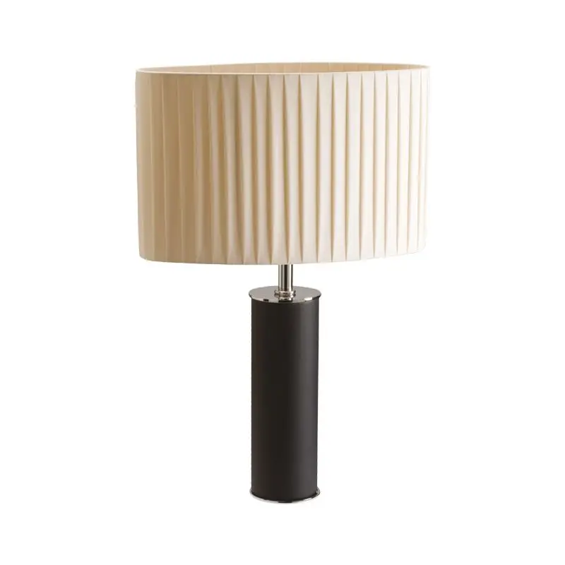Lampada TUCANA TG in Ottone Argento Cromato E27 Marrone - 250 Volt, Marca Foresti e Suardi, Struttura in Legno Rivestita in Vera Pelle, Paralumi Plissettati Abbinabili, Fissaggio Diretto. Ultima Occasione