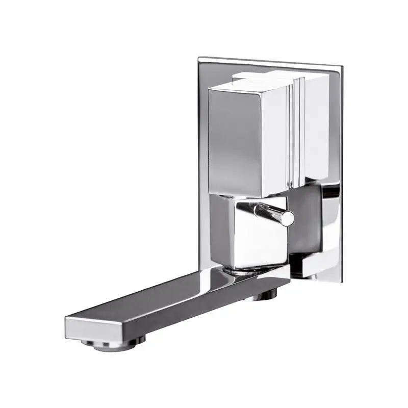 Scelto Dai Clienti Miscelatore Lavabo a Parete WALL-Y in Ottone Argento Cromato - Foresti e Suardi - Bocca Ruotabile a 180° per Interni ed Esterni, Installazione Semplice e Basso Ingombro
