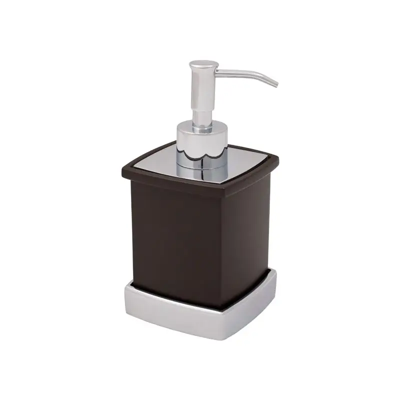 Porta dispenser sapone da top NAUTILUS in ottone argento Cromato C Cognac - Foresti e Suardi Must-Have