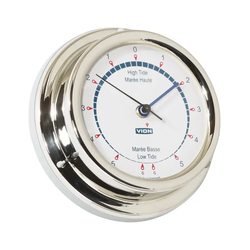 Ultimissimo Modello Indicatore di Maree Acciaio Inox Foresti e Suardi - Cassa Fissa con Ghiera per Fissaggio Rapido Art. 2483, Compatibile con Pile AA (LR6) - Nautica e Vela